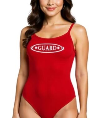 Women's Red Guard One-Piece Swimsuit